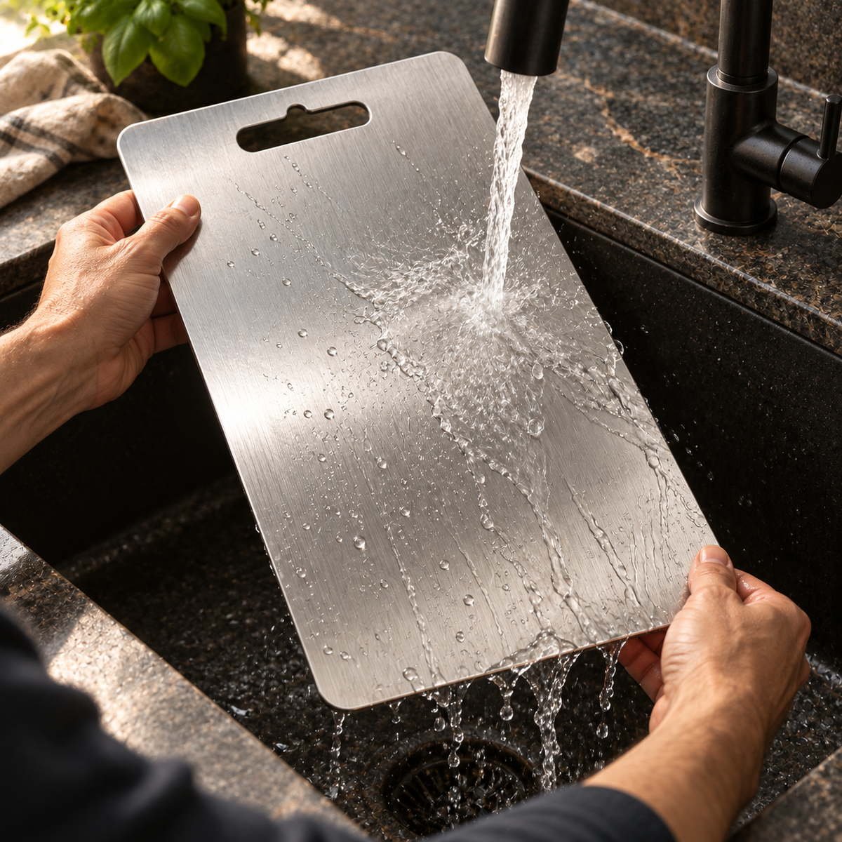 ITA Titanium-Reinforced Cutting Board — Non-Porous, Dishwasher-Safe, 11.4" × 7.9" — photo 3